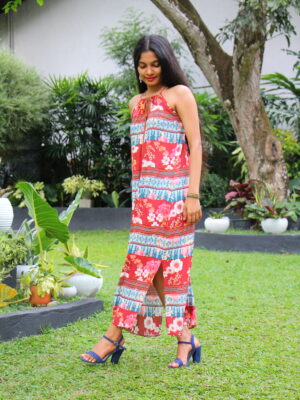 Clare Maroon Maxi Dress