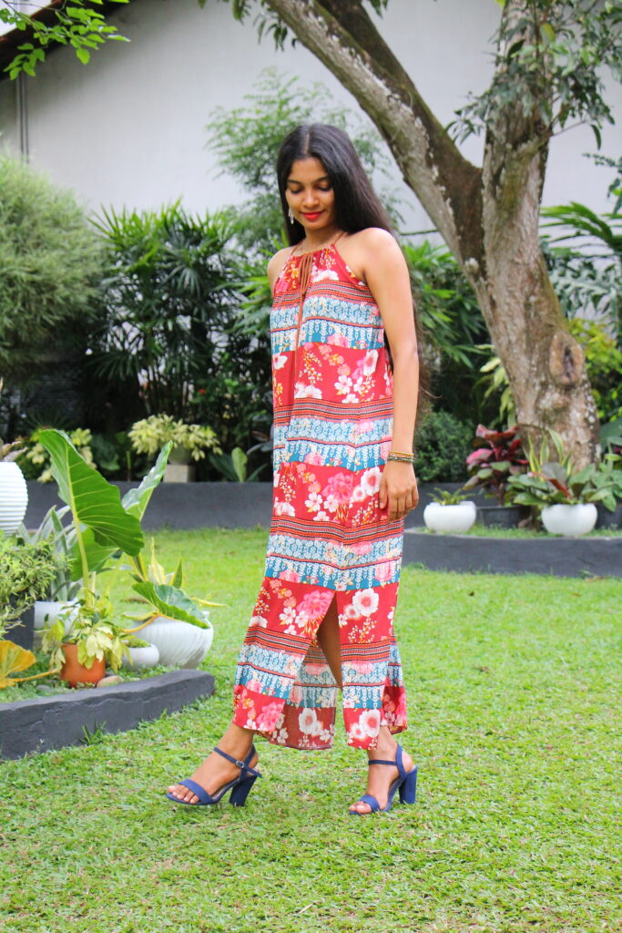 Clare Maroon Maxi Dress