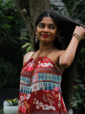 Clare Maroon Skimpy Dress