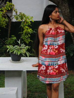 Clare Maroon Skimpy Dress