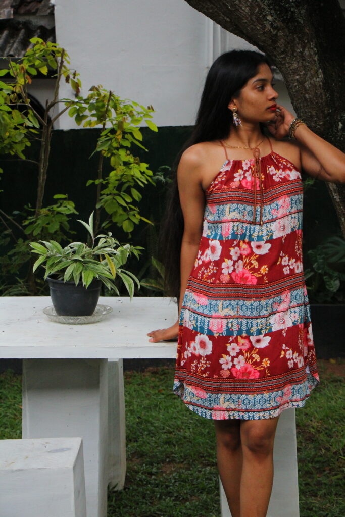 Clare Maroon Skimpy Dress