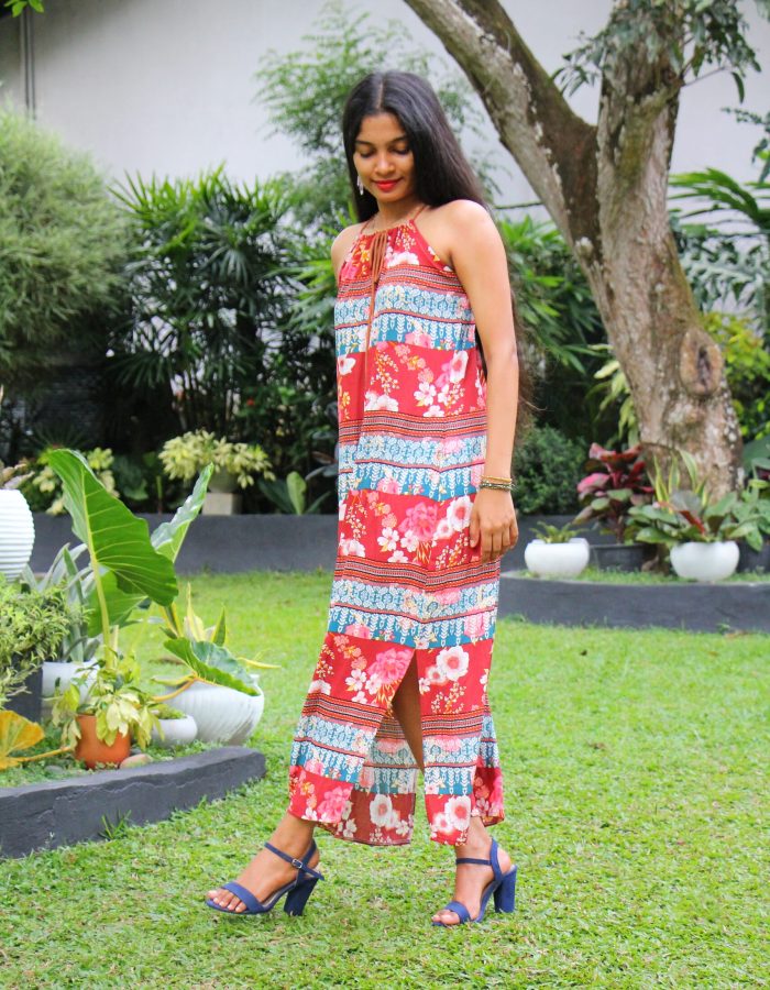 Clare Maroon Maxi Dress