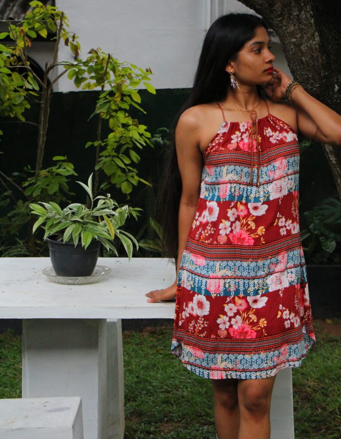 Clare Maroon Skimpy Dress